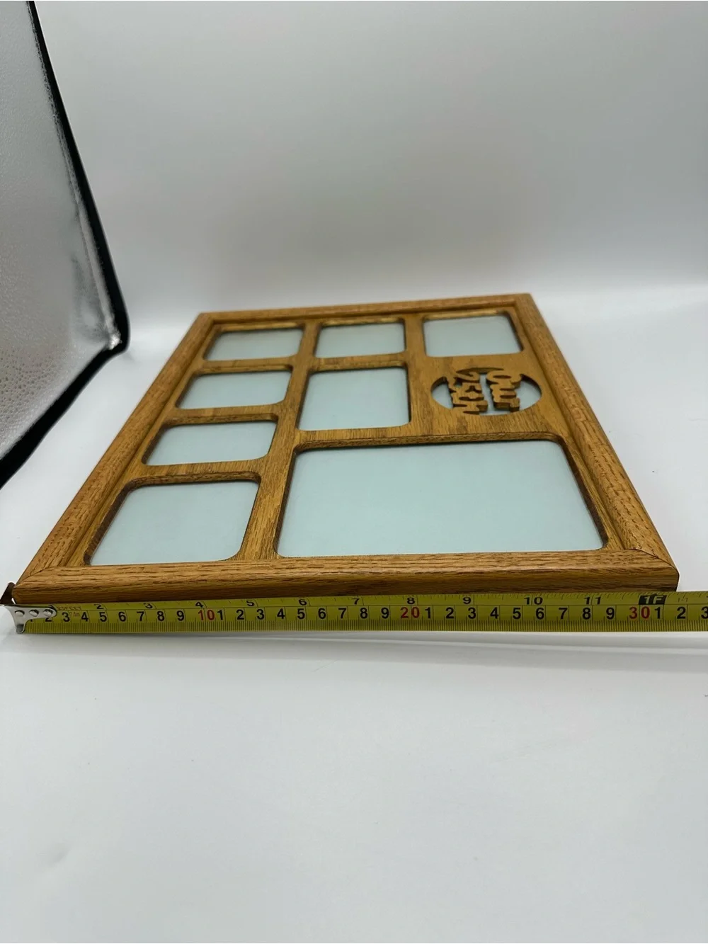 Vtg Solid Oak Wood Collage Photo FRAME Gallery Wall cottagecore 25th Anniversary